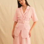 Baby Pink Safari Blazer