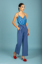 Javier satin top (Ciel) - Image 2