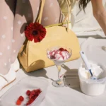 BELLA BOWLING BAG (yellow dolaro genuine leather)