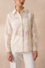 SOLID EMBROIDERED SHIRT - Image 4