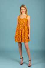 Javier short poplin dress (Brown) - Image 6