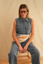Denim Safari Jumpsuit - Image 4
