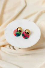 AMBER CIRCLE EARRINGS