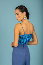Javier satin top (Ciel) - Image 4