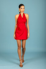 Santiago short dress (Red) - Image 4