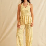 Maryline Dots Backless Top