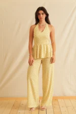 Maryline Dots Backless Top