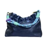 BLUE IRIDESCENT LEATHER BAG