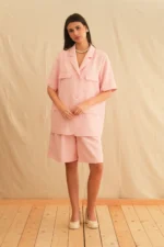 Baby Pink Safari Blazer - Image 3
