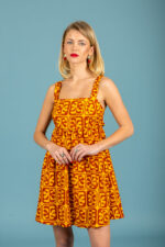 Javier short poplin dress (Brown) - Image 7
