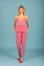Aelia poplin pants (Red) - Image 4