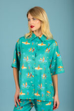 ALONSO OVERSIZE SHIRT GREEN - Image 2