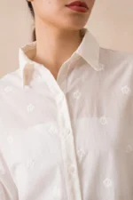WHITE EMBROIDERED COTTON SHIRT - Image 4