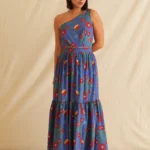 Petal Pop One Shoulder Maxi Dress