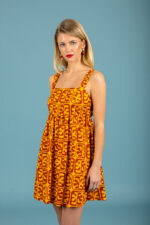Javier short poplin dress (Brown) - Image 4
