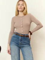 Pointelle Cotton Cardigan - Image 8
