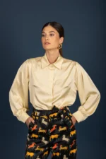 Denise satin shirt (Butter)