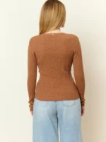 Buttoned Twisted Cotton Knit - Image 2
