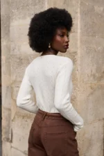 Buttoned Twisted Cotton Knit - Image 4