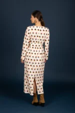 Adele slim dress (Ecru) - Image 5