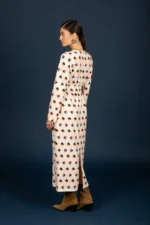 Adele slim dress (Ecru) - Image 4