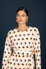 Adele slim dress (Ecru) - Image 3