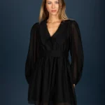 Gary chiffon dress (Black)