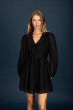 Gary chiffon dress (Black)