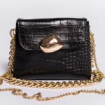 MAYA MINIBAG (black croco genuine leather)