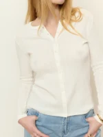 Pointelle Cotton Cardigan - Image 4