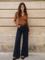 Buttoned Twisted Cotton Knit