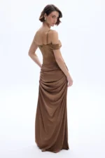 Evangeline Dress Mocha - Image 4