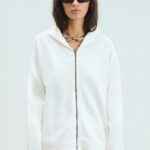 Stella White Zip Hoodie