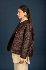 Puffer short coat (Brown) - Image 4