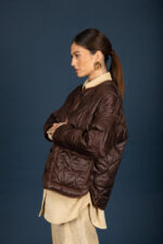Puffer short coat (Brown) - Image 3