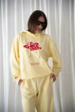 Candy Earth Yellow Oversized Hoodie - Image 2