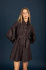 Daphne denim dress (Brown)