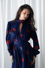 Red Rose Polymorphic Maxi Dress