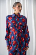 Scarlet Bloom Safari Shirt - Image 5