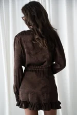 Walnut Brown Mini Skirt - Image 5