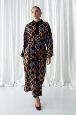 Little Blue Futter Maxi Dress - Image 2