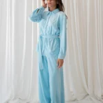 Baby Blue Velvet Set