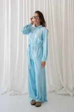 Baby Blue Velvet Set