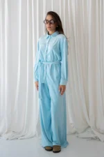 Baby Blue Velvet Set - Image 2