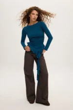 Danae Assymetric Top Petrol - Image 5