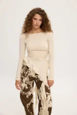 Danae Assymetric Top Beige - Image 3