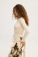 Danae Assymetric Top Beige - Image 2