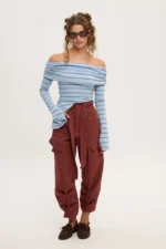 Stripped Longsleeve Top Ciel - Image 3