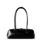 Genuine Leather Baguette Shoulder Crossbody Bag - Image 2