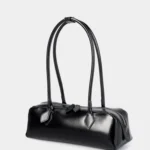Genuine Leather Baguette Shoulder Crossbody Bag